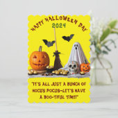 🎃 Join uns für einen Spooktacular Halloween Bash! Einladung (Stehend Vorderseite)