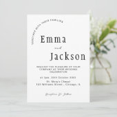 "Join us as we say 'I do': Einfach und elegant Einladung (Stehend Vorderseite)