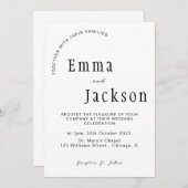 "Join us as we say 'I do': Einfach und elegant Einladung (Vorne/Hinten)