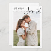 Join Us | Elegantes Foto Hochzeit Einladung (Vorne/Hinten)