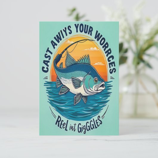 Join Us for a Cast Away Celebration Einladung (Stehend Vorderseite)