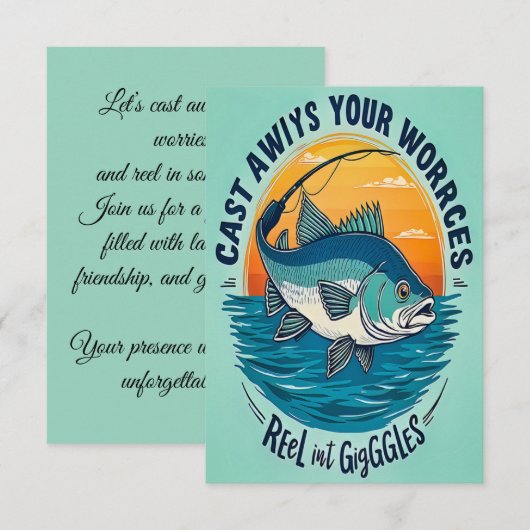 Join Us for a Cast Away Celebration Einladung (Vorne/Hinten)