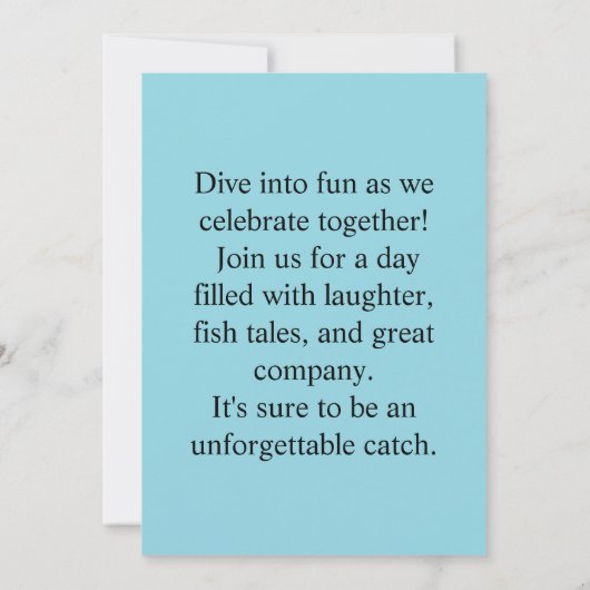 Join Us for a Fin-Tastic Time Einladung (Rückseite)