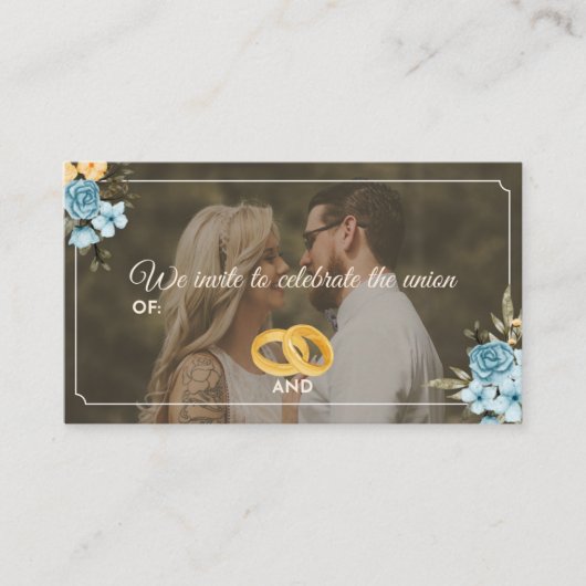 Join Us For our Wedding Celebration! Visitenkarte (Vorderseite)