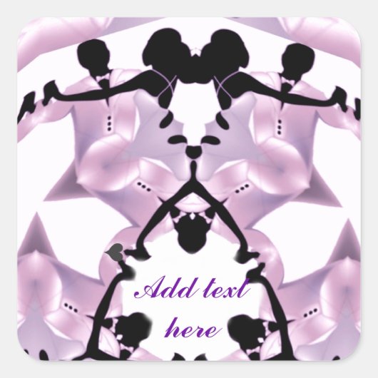 Join Us_ Quadratischer Aufkleber (Vorderseite)