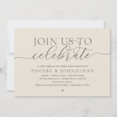 Join Us To Celebrate, Wedding Rehearsal Dinner Einladung (Vorderseite)