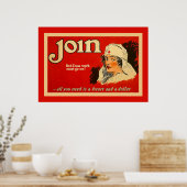 Join ~ Vintag Nurse WW1 Poster (Küche)