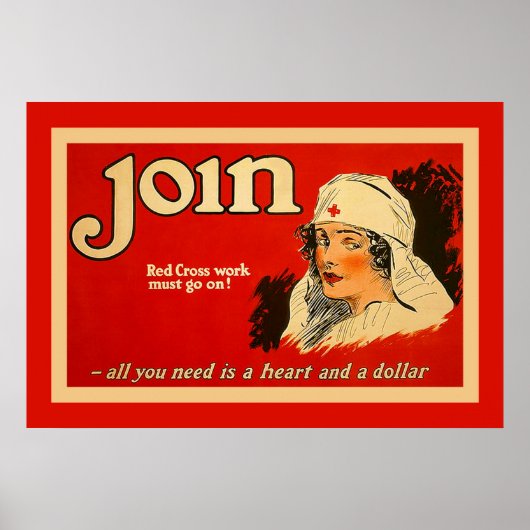 Join ~ Vintag Nurse WW1 Poster (Vorne)