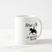 Joined not by tack but trust, horse coffee Mug Kaffeetasse (VorderseiteRechts)