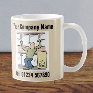 Joiner & Kitchen Fitter Cartoon Tasse