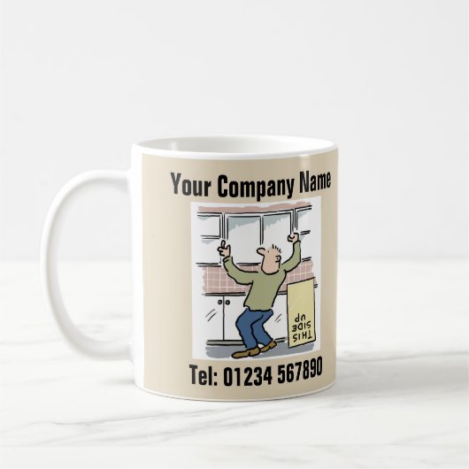 Joiner & Kitchen Fitter Cartoon Tasse (Links)