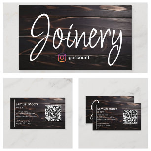 Joinery Besuch Designs Vorlagen Ebony Wood Visitenkarte
