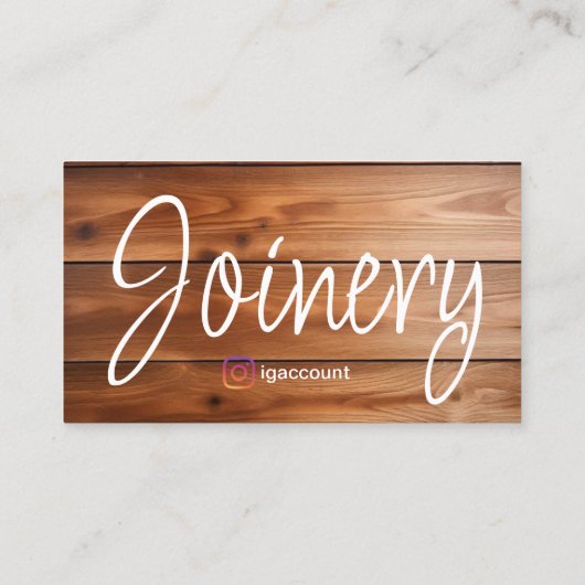 Joinery Rustic Vorlagen Visitenkarte (Rückseite)