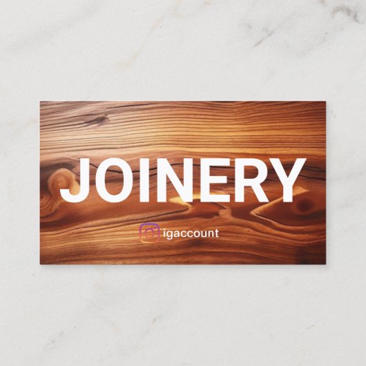 Joinery Stylish Visitenkarte (Rückseite)