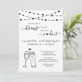 Joint Bachelor & Junggeselinnen-Abschied Bubbles & Einladung (Stehend Vorderseite)