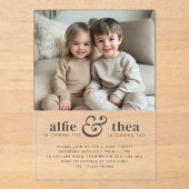 Joint Birthday Invasion Portrait Acryleinladungen (Vorderseite)