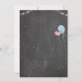 Joint Birthday Party Boy & Girl Chalkboard Niedlic Einladung (Rückseite)
