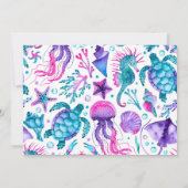 Joint Birthday Sisters Mermaid Danke Karte (Rückseite)