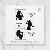 Joint Birthday Triple the Fun Minimalist Black Geschenkanhänger (Rückseite)