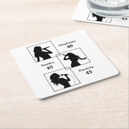 Joint Birthday Triple the Fun Minimalist Black Rechteckiger Pappuntersetzer