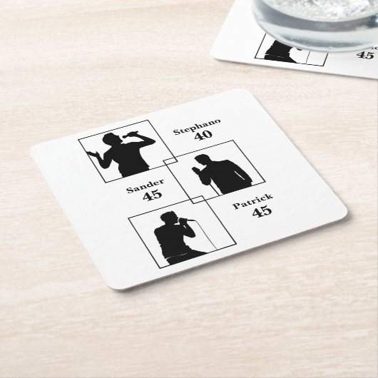 Joint Birthday Triple the Fun Minimalist White Rechteckiger Pappuntersetzer (angewinkelt)