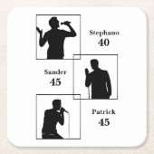 Joint Birthday Triple the Fun Minimalist White Rechteckiger Pappuntersetzer (Vorderseite)