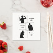 Joint Birthday Triple the Fun Minimalist White Serviette (Beispiel)