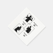 Joint Birthday Triple the Fun Minimalist White Serviette (Ecke)