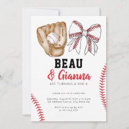 Joint Combined Birthday Party Invitation Boy Girl Einladung