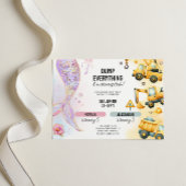 Joint Construction & Mermaid Sibling Geburtstag Einladung