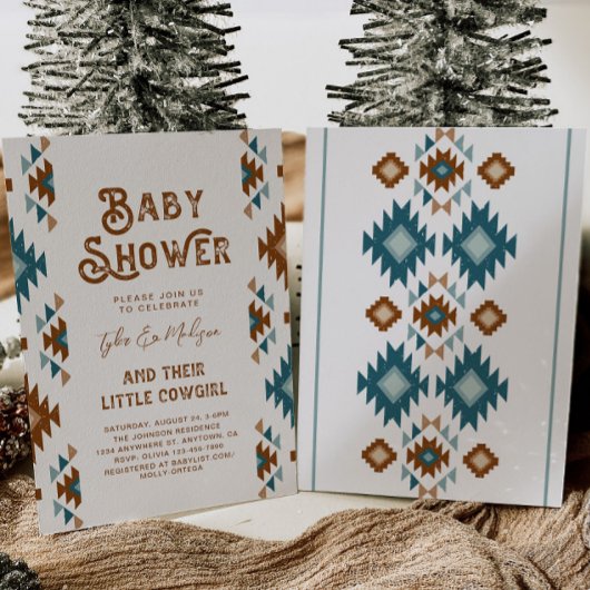 Joint Cowgirl Baby Shower Invitations Einladung