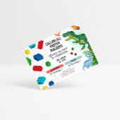Joint Dinosaur & Building Blocks Sibling Birthday Einladung
