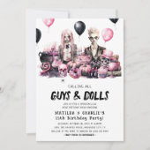 Joint Halloween Spooktacular Birthday Bash Einladung (Vorderseite)