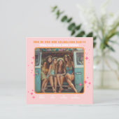 Joint Hippie Foto Graduation Party 4 Person Einladung (Stehend Vorderseite)