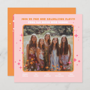 Joint Hippie Foto Graduation Party 5 Personen Einladung