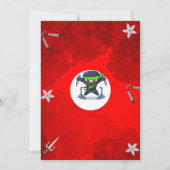 Joint Ninja Birthday Martial Arts Party Einladung (Rückseite)