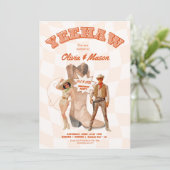 Joint Party Einladung Western Cowboy Boot (Stehend Vorderseite)