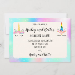 Joint Unicorn Geburtstag Dankeschön Karte