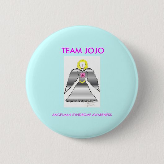 jojos Engel, TEAM JOJO, ANGELMAN SYNDROM BEWUSST… Button (Vorderseite)