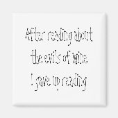 Joke Black-White-Wein Zitat Geschenk lustige Neuhe Magnet (Vorne)