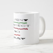 JOKE-BOTSCHAFT ÜBER DAS BESTE Jumbo-Tasse (Vorderseite Rechts)