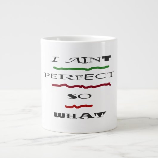 JOKE-BOTSCHAFT ÜBER DAS BESTE Jumbo-Tasse (Vorderseite)