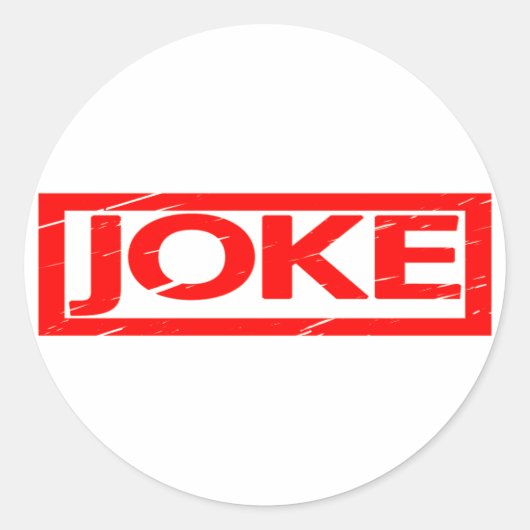Joke Briefmarke Runder Aufkleber (Vorderseite)