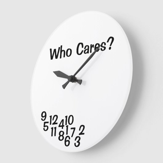 Joke Clocks Jumbled Numbers Große Wanduhr (Winkel)