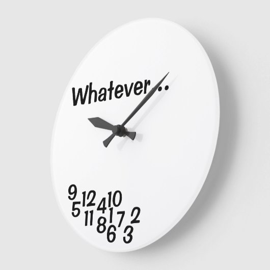 Joke Clocks Jumbled Numbers Große Wanduhr (Winkel)
