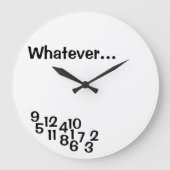 Joke Clocks Jumbled Numbers Große Wanduhr (Vorderseite)