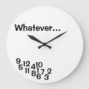Joke Clocks Jumbled Numbers Große Wanduhr