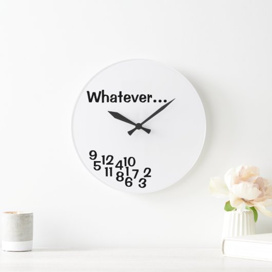 Joke Clocks Jumbled Numbers Große Wanduhr (Zuhause)