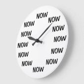 Joke Clocks The Time Is Now Joke Clock Große Wanduhr (Winkel)