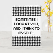 JOKE FUNNY FÜR HUSBAND ODER BOYFRIEND GREETCARD KARTE (Gelbe Blume)